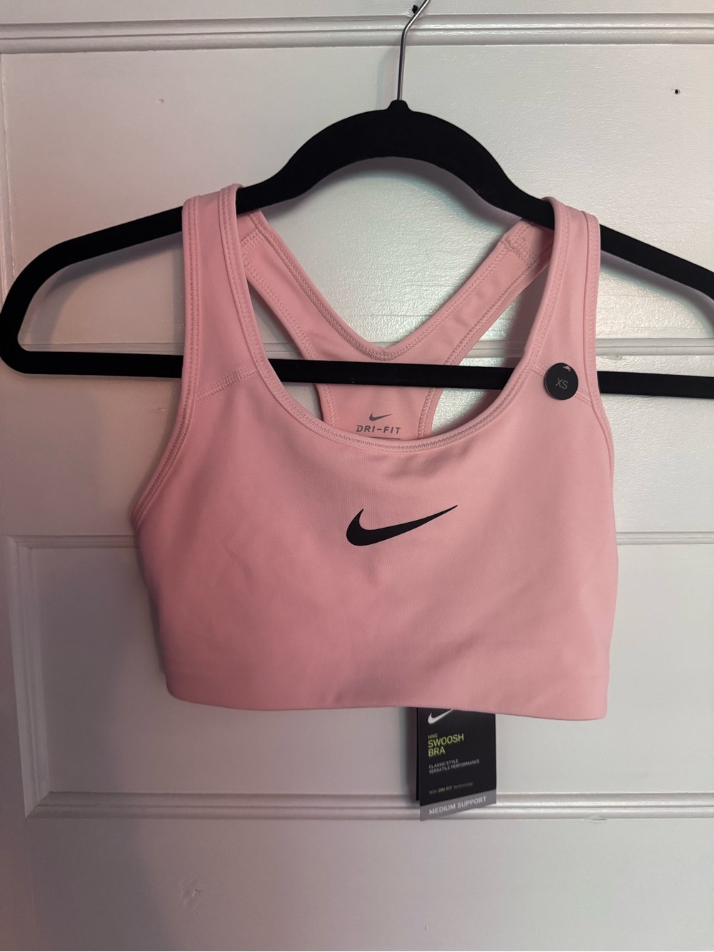 Nike Pink Racerback Dri-FIT Swoosh Sports Bra